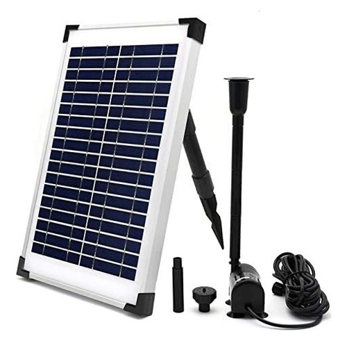 Kit Bomba De Agua Eco-digna Fuente Solar 10 W, 160gph  12 V