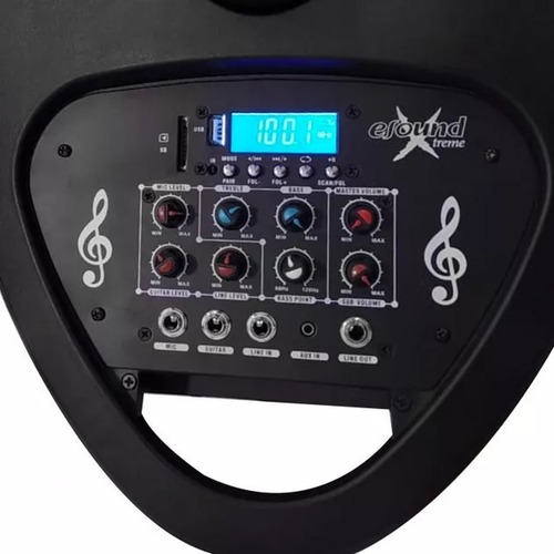Parlante Amplificado Incluye Controles Micrófono Luz Led