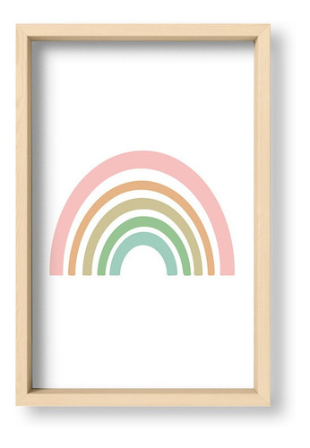 Cuadros Bebes 20x30 Box Natural Rainbow En Pasteles