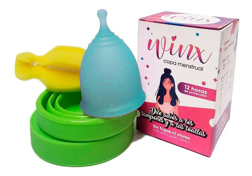 Copa Menstrual Winx + Vaso Esterilizador Y Bolsa De Tela 