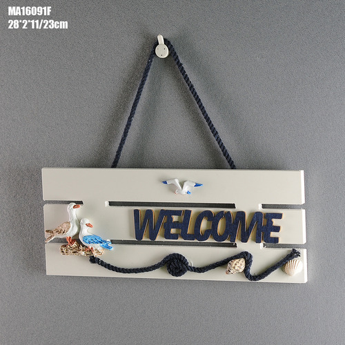 Letrero De Bienvenida Para Colgar En La Pared, Estilo Océano