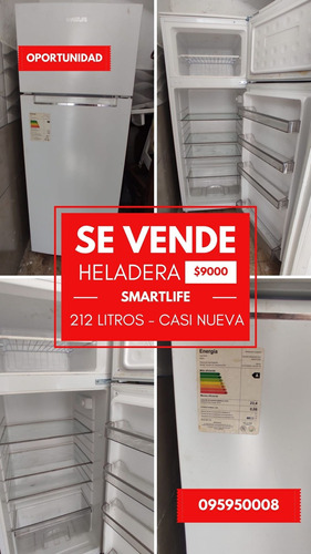 Heladera Smartlife Frío Húmedo 220wh Color Blanco