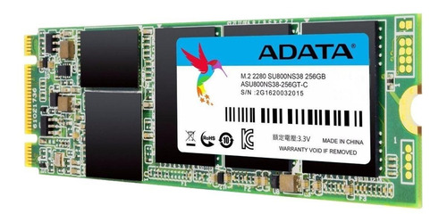 Imagen 2 de 2 de Disco sólido SSD interno Adata Ultimate SU800 ASU800NS38-256GT-C 256GB