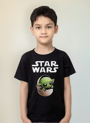 Playera Baby Yoda (grogu) Para Niño O Niña Star Wars.