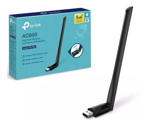 Adaptador Wifi Usb Tp-link Archer T2u Plus Ac600 Dualband