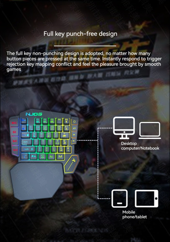 Set De Teclado Para Mano Izquierda Con Una Sola Mano