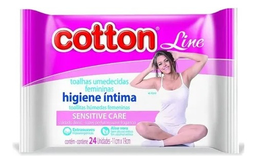 Toalha Lenço Umedecido Feminino Higiene Intima C/ 24uncotton
