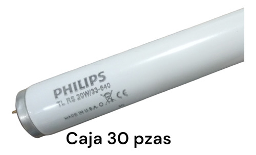 Tubo Fluorescente 20w T12 Philips 6500k Caja 30 Piezas 