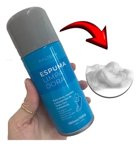 Espuma Para Limpeza De Calçados Palterm Limpador de Calçados Limpa