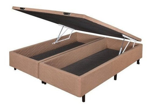 Base Box Casal 47x158x198cm Com Baú Sued Quality-flex Wt