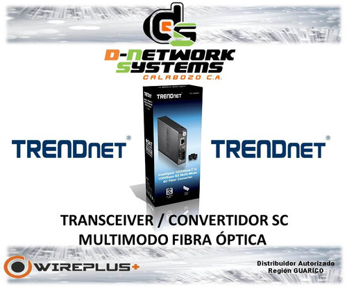 Transceiver / Convertidor Sc Multimodo Fibra Optica Trendnet