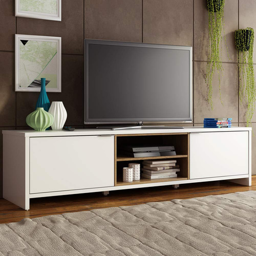 Mesa Para Tv Rack Hasta 75 Pulgadas Color Blanco