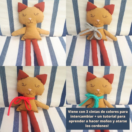 Imagen 4 de 8 de Kit Gatita: Cuento + Muñeca De Tela + Accesorios+ Bolsa