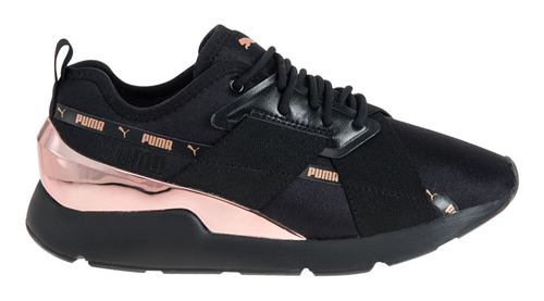 Tenis Casual Urbano Choclo Puma 3801 Negro