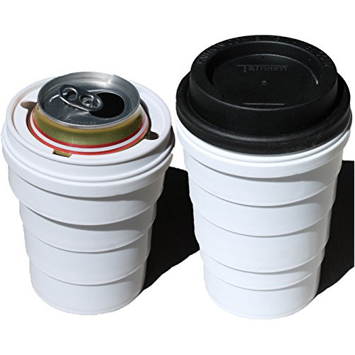  Lid And Collapsible Cup Can Cooler, Hide Your Beverage...