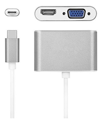 Tipo C A Hdmi Vga Un Cable De Arrastre Y Dos