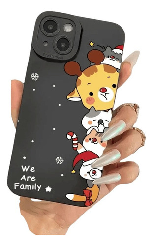 Funda For iPhone 15, 14 Pro Max, Santa Claus, Alce Y Muñeco