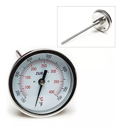 SP Bel-Art, SP Bel-Art, H-B DURAC Bi-Metallic Dial Thermometer; 60 to 400C  (150 to 750F), 1/2 in. NPT Threaded Connection, 75mm Dial