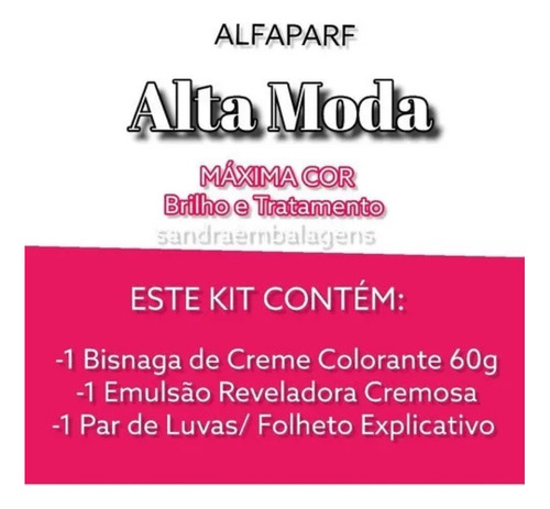 Alta Moda 5.64 Vermelho Acobreado Coloração Creme