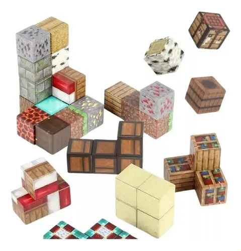 P.bloques Magnéticos De Minecraft De 100 Piezas.. | Cuotas sin interés