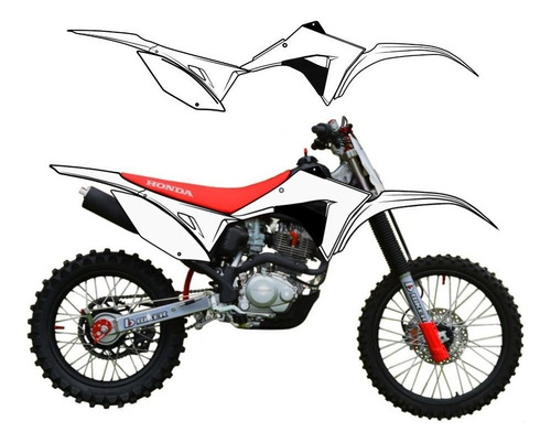 Kit Plasticos Biker Elite - Crf 230 Para Dejarla Igual A 250