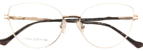 Armazones Muttarlentes Metal Parma 3002 - Estilo Y Elegancia Blanco Para El Contorno Del Marco Y El Resto De La Estructura Es En Metal Plateado