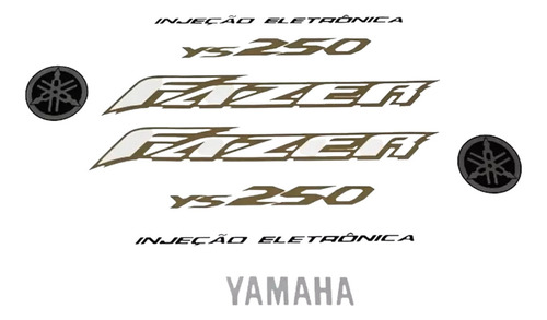 Kit Adesivos Yamaha Fazer 250 2007 Preta 10192