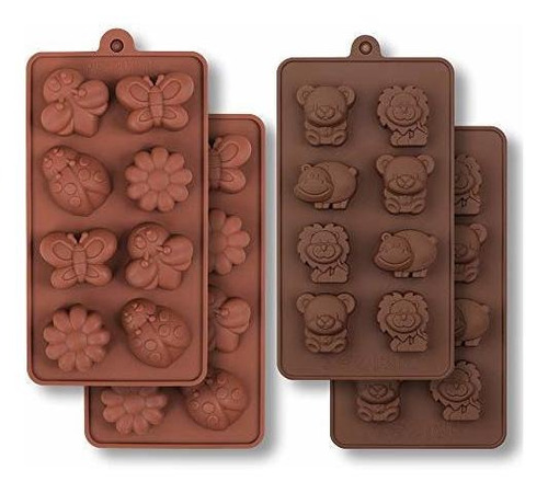 Molde - Homedge Silicone Chocolate Mold, Forest Bug And Anim