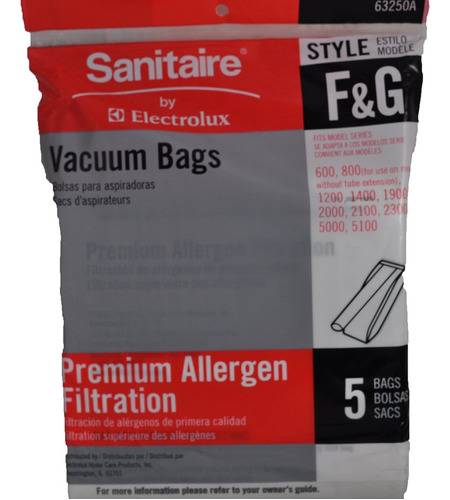 Sanitaire Bolsas De Vacio De Filtracion De Alergenos Style F