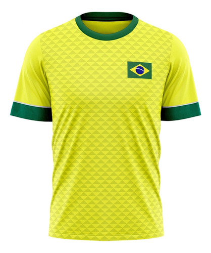 Camiseta Brasil Copa Braziline Jatobá Masculino - Amarelo