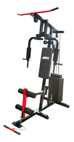 Multigimnasio Multigym Jbh 75 Kilos ¡el Mas Reforzado! C Estructura Negro