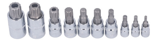Wu- Juego 10 Llaves Vaso Triples Ranuradas M4 A M18