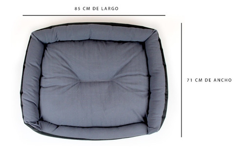 Imagen 4 de 4 de Cama Grande Para Perro Resistente Color Negro / Gris
