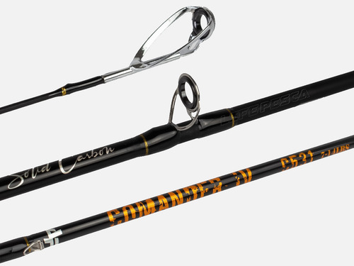 Vara De Pesca Para Carretilha Albatroz Fishing Comander New Vii C601 Preta - 1.8m X 143g - Rápida Com Resistência De 15-30lbs Para Isca De 50g