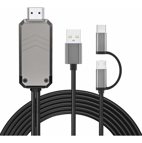 Renkchip 2 En 1 Cable Micro Usb/tipo C A Hdmi Para Todos Los