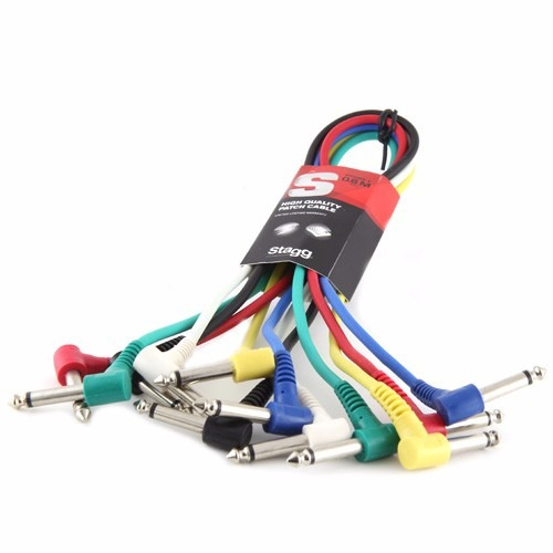 Cable Interpedal Stagg - Plug / Plug Angular 60cm Pack X 6
