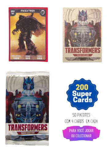 Kit 200 Cards Transformers Filme = 50 Pacotes Bafo Duelar