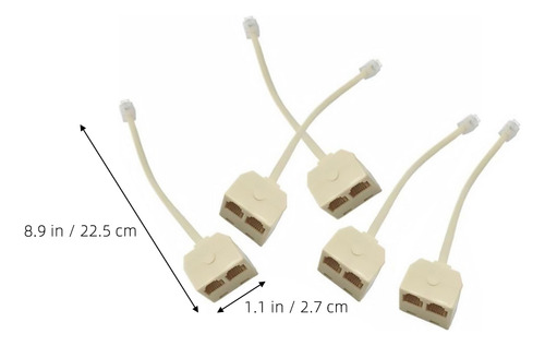 Adaptador De Enchufe Rj11 De 5 Piezas, Adaptador De Enchufe