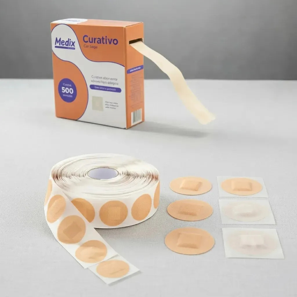 Curativo Redondo Pós Coleta P/ Estancamento De Sangue C/500