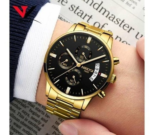 Relógio Nibosi Blindado, Luxo/casual, Cronógrafo, Promoção