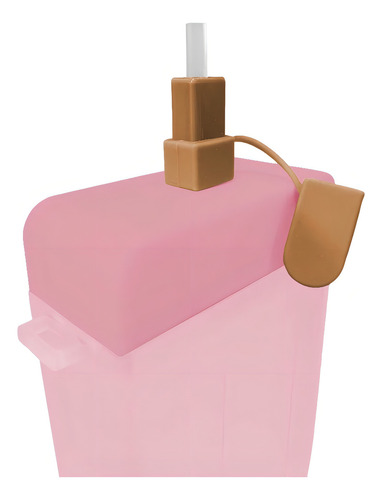 Squeeze Garrafa De Agua Infantil Com Alça 300ml Picole Lilas