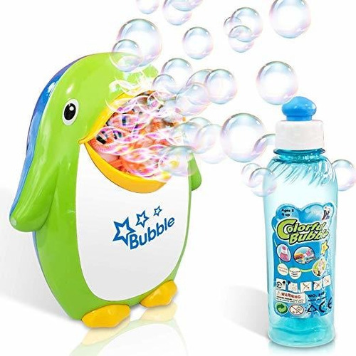 Artcreativity Pingüino Máquina De La Burbuja Con 8 Oz Burbuj