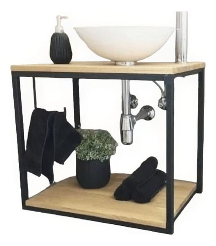 Mueble Gabinete Para Baño Lavabo Flotante Industrial