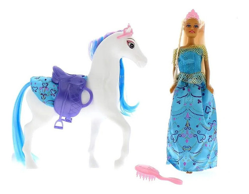 Muñeca Paloma Y Su Caballo Real Princesa Peine Niña Juguete
