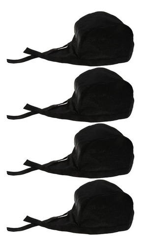 Sombrero De Pañuelo De Chef, Negro, Pajarita, Talla Única