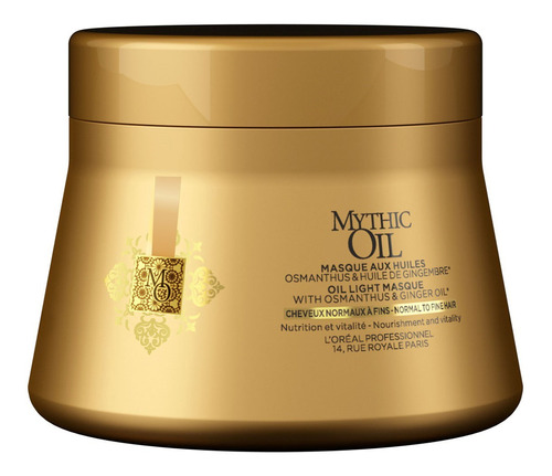 Máscara Mythic Oil Cabello Normal 200 Ml Loreal Pro