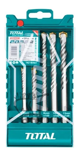 Imagen 2 de 3 de Set De Brocas Para Concreto Sds Plus 5pzas Total Tac190501