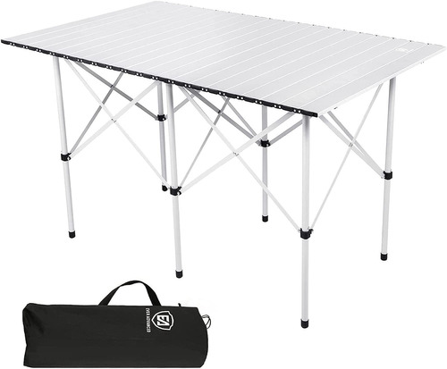 Mesa De Camping, Plegable, Ligera, Para 4-6 Personas, Po...