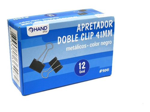 Caja Apretador Doble Clip 12 Unid 41mm Hand #9041