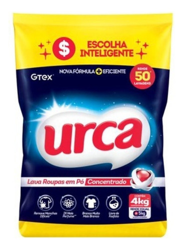 Lava Roupas Pó Urca Concentrado Sache 4kg